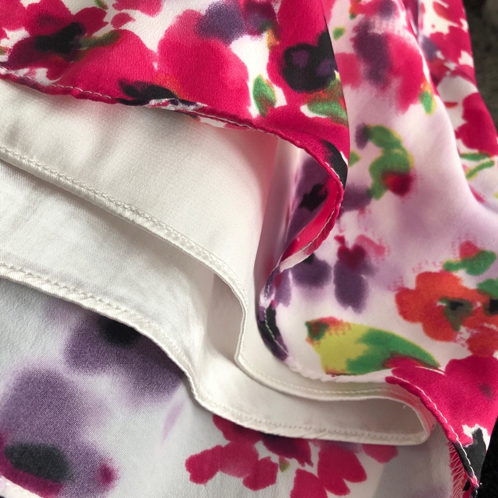 Express Multicolored Ruched Flowy Mini Sundress.  GD142 - Picture 7 of 8